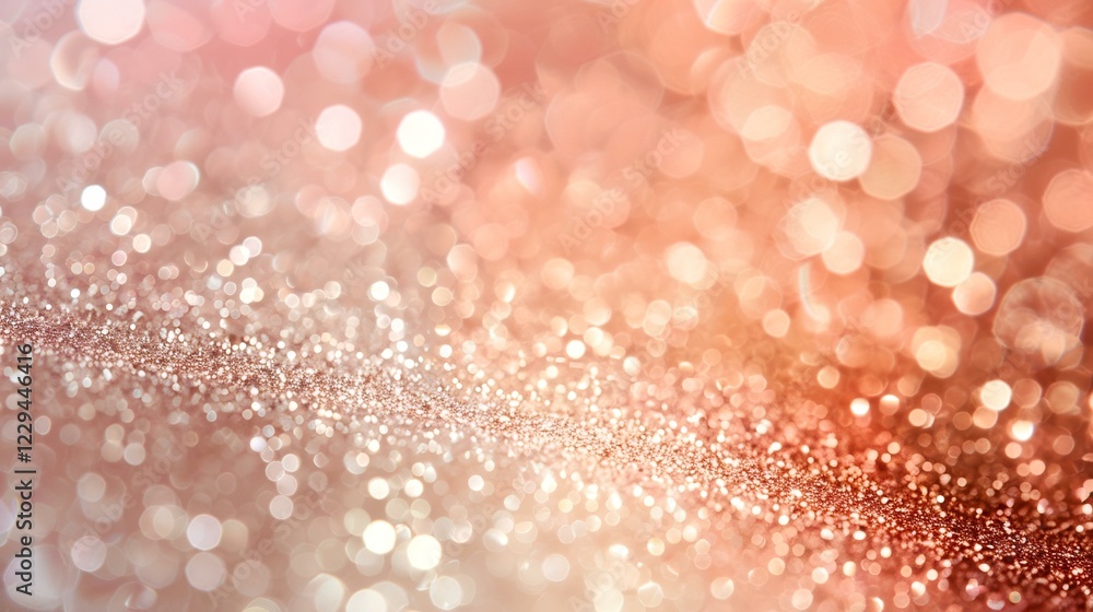 Sparkling pink and gold glitter bokeh background, ideal for festive designs or celebratory cards Sparkling pink and gold glitter bokeh background, ideal for festive designs or celebratory cards