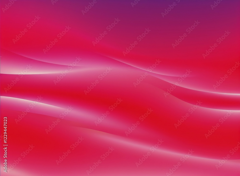 Obraz premium Abstract composition with smooth red waves and a subtle gradient effect, AI generated