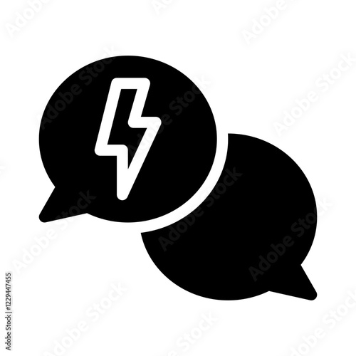 messaging glyph icon