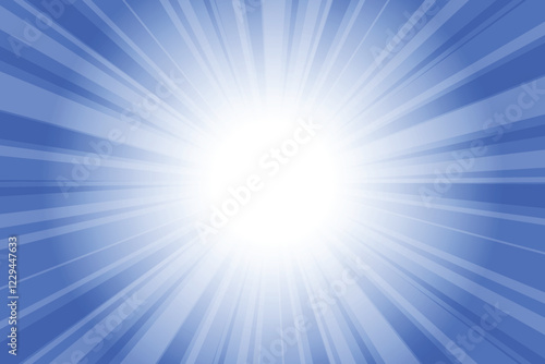 Abstract glowing blue sunburst background. Royal blue glow effect sunburst background for presentation, banner, poster, flyer, sales. Modern pop art poster for summer and spring.