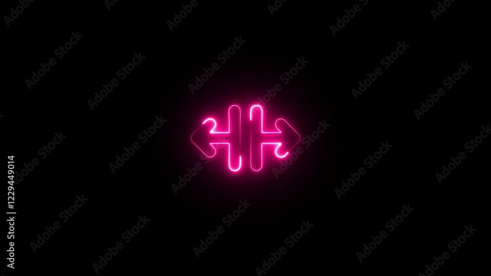 Code neon sign appear in center and disappear after some time. Animated blue neon symbol on black background. Looped animation. Code neon sign appear in center and disappear after some time. Animated blue neon symbol on black background. Looped animation.