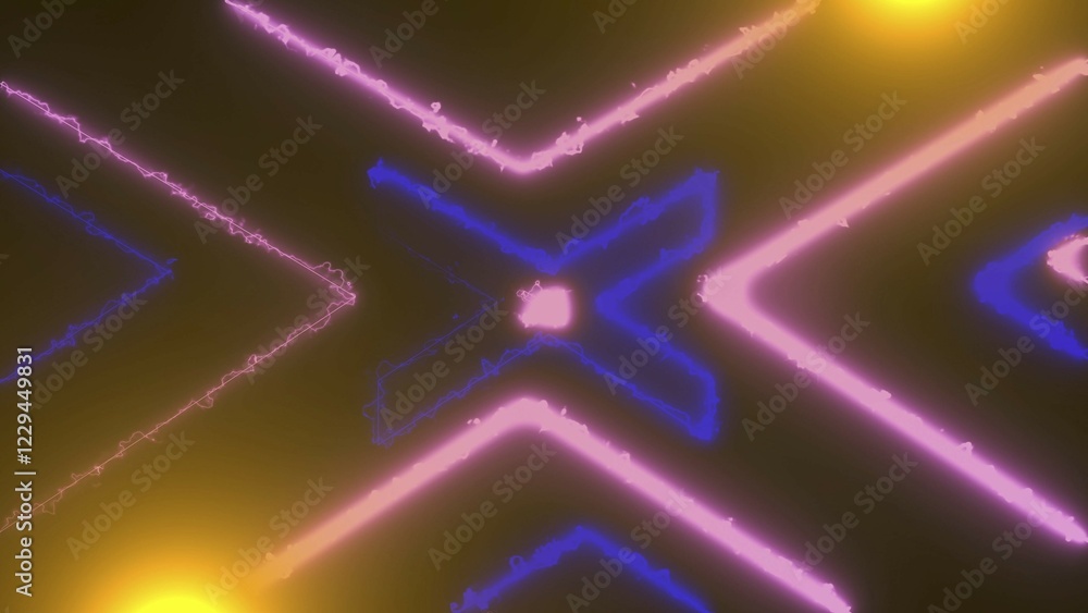 Abstract neon tunnel with reflection, computer generated background, 3D rendering Abstract neon tunnel with reflection, computer generated background, 3D rendering