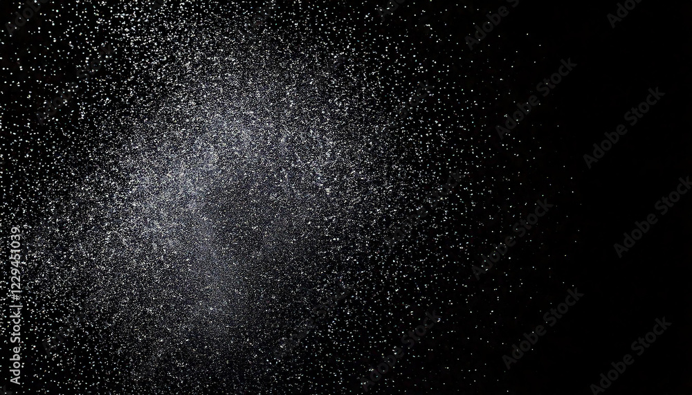 Obraz premium Generated image, Powder is flying around. Black background