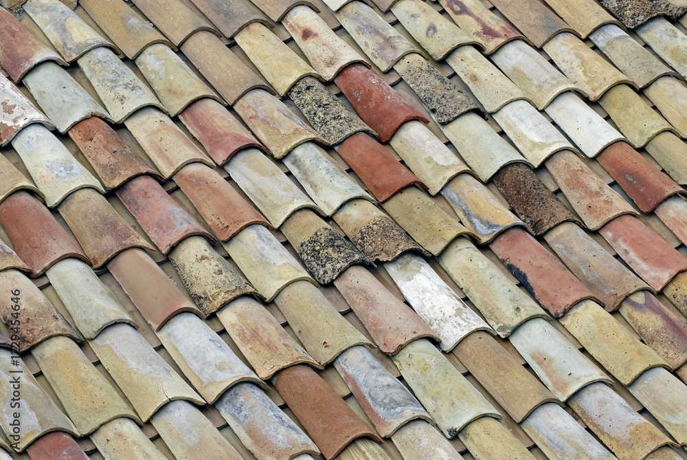 Roofing tiles, Sicily, Italy, Europe Roofing tiles, Sicily, Italy, Europe