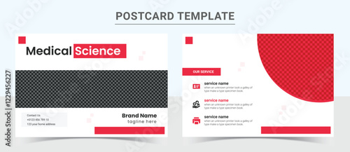Corporate business or marketing agency postcard template design or amazing and modern eddm postcard design template layout. Vector postcard design.