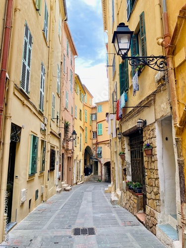 narrow street in the menton