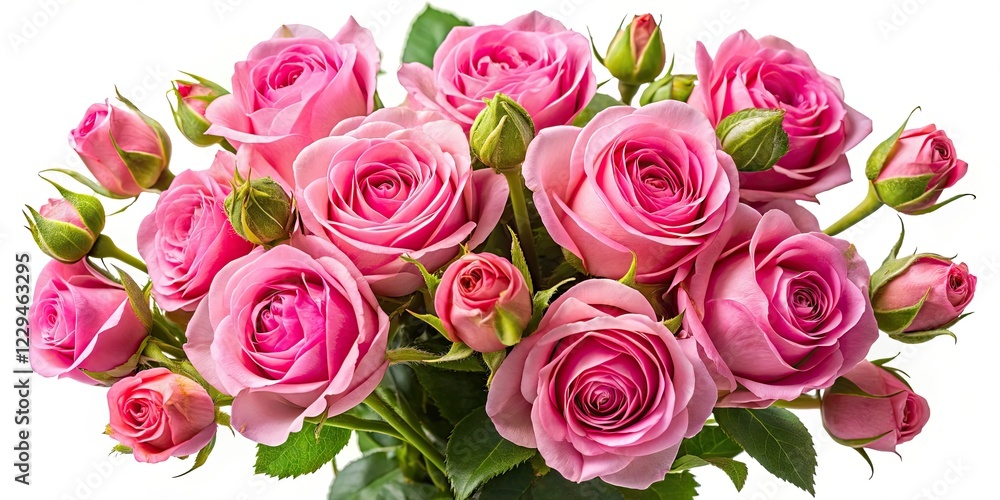 Pink Rose Bouquet, Rule of Thirds, AI Art, Beautiful Flowers Pink Rose Bouquet, Rule of Thirds, AI Art, Beautiful Flowers