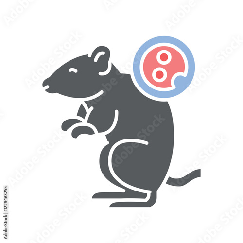 Transgenic organisms flat icon.