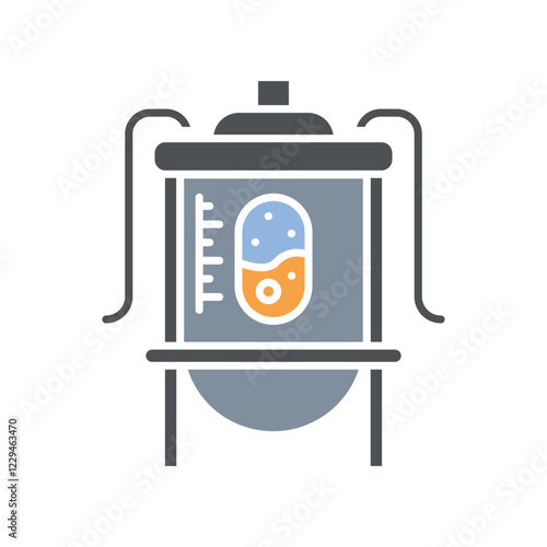 Bioreactor flat icon.