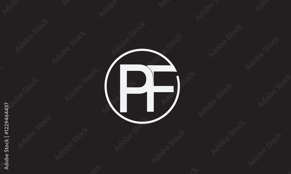 PF, FP , F , P , Abstract Letters Logo Monogram PF, FP , F , P , Abstract Letters Logo Monogram