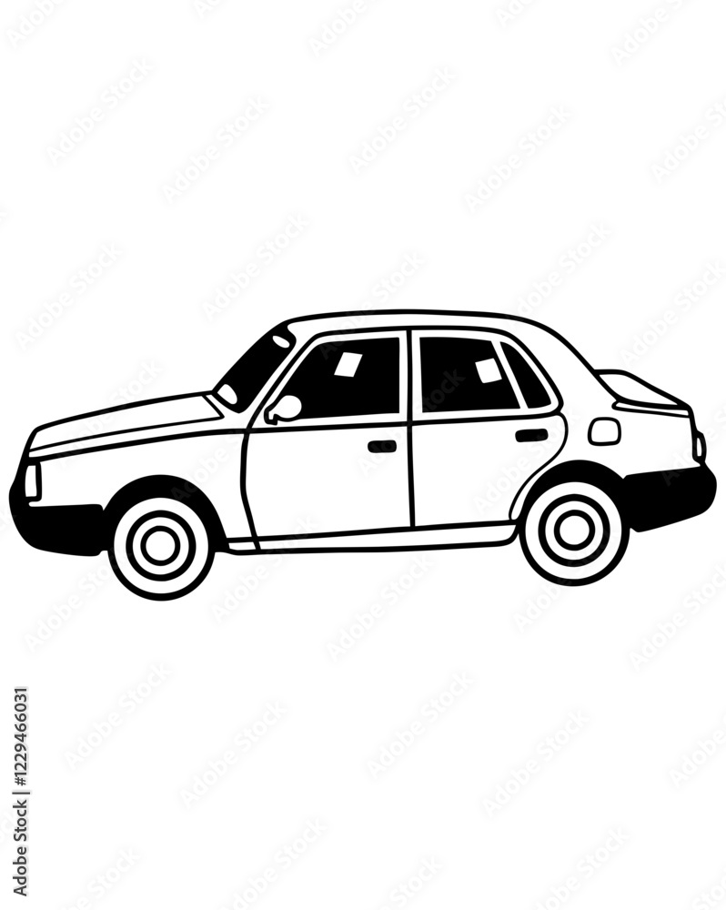 Obraz premium black and white car