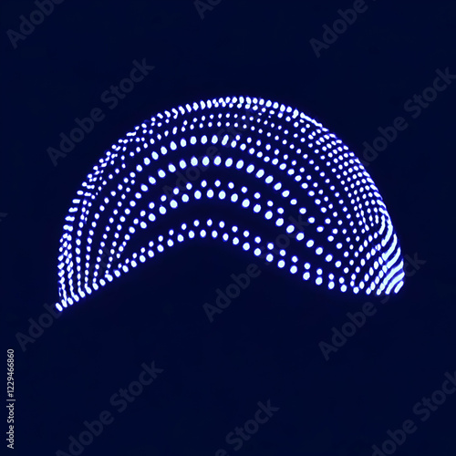 Abstract Blue Hemisphere wi...