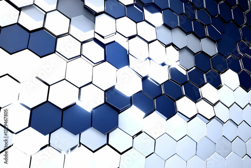 Abstract 3D Hexagon Pattern...