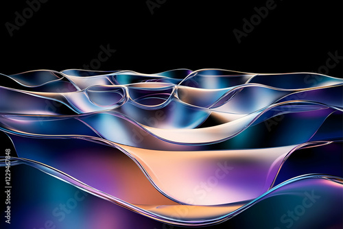 Abstract Glass Waves Flow S...