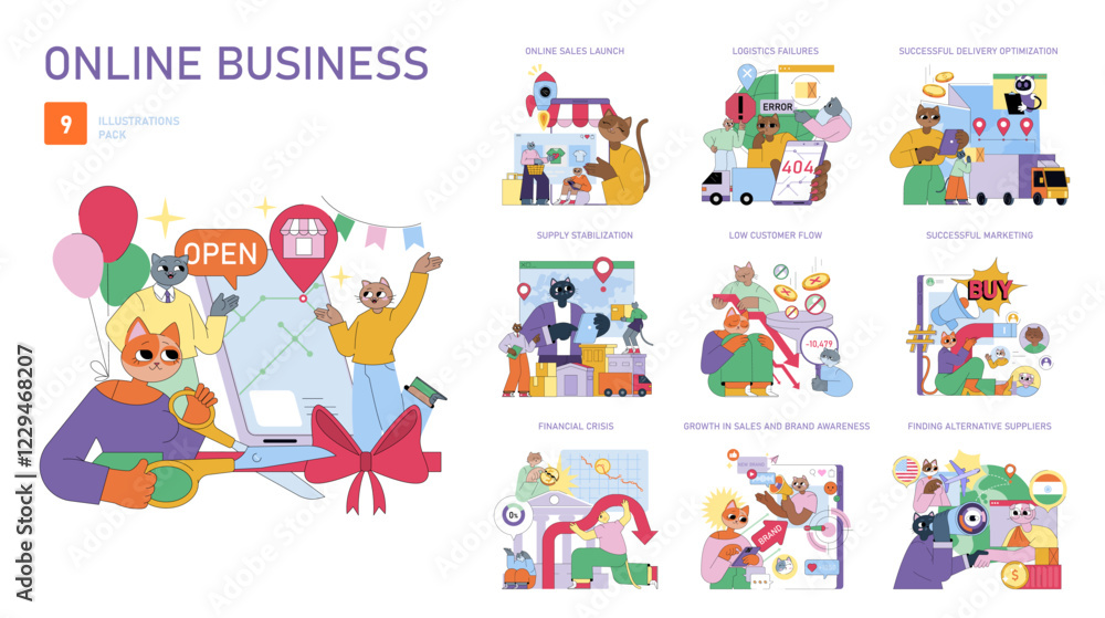 Business. Flat Vector Illustration Business. Flat Vector Illustration