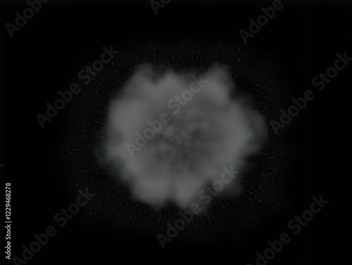 Gray Smoke Explosion with P...