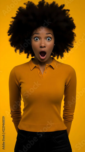 Shocked Woman Opens Mouth W...