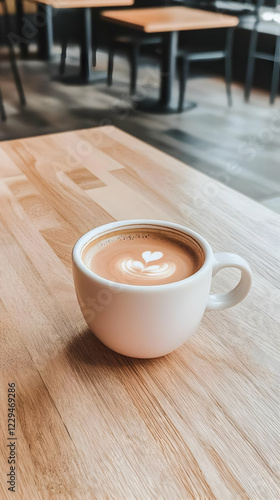 Aromatic Latte Art Sits Ele...