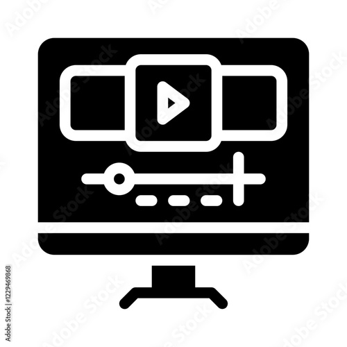 co editing glyph icon