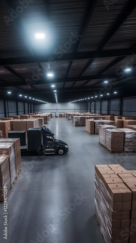 Truck Stands in Warehouse S...