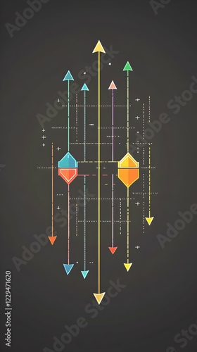 Colorful Arrows Pointing Up...