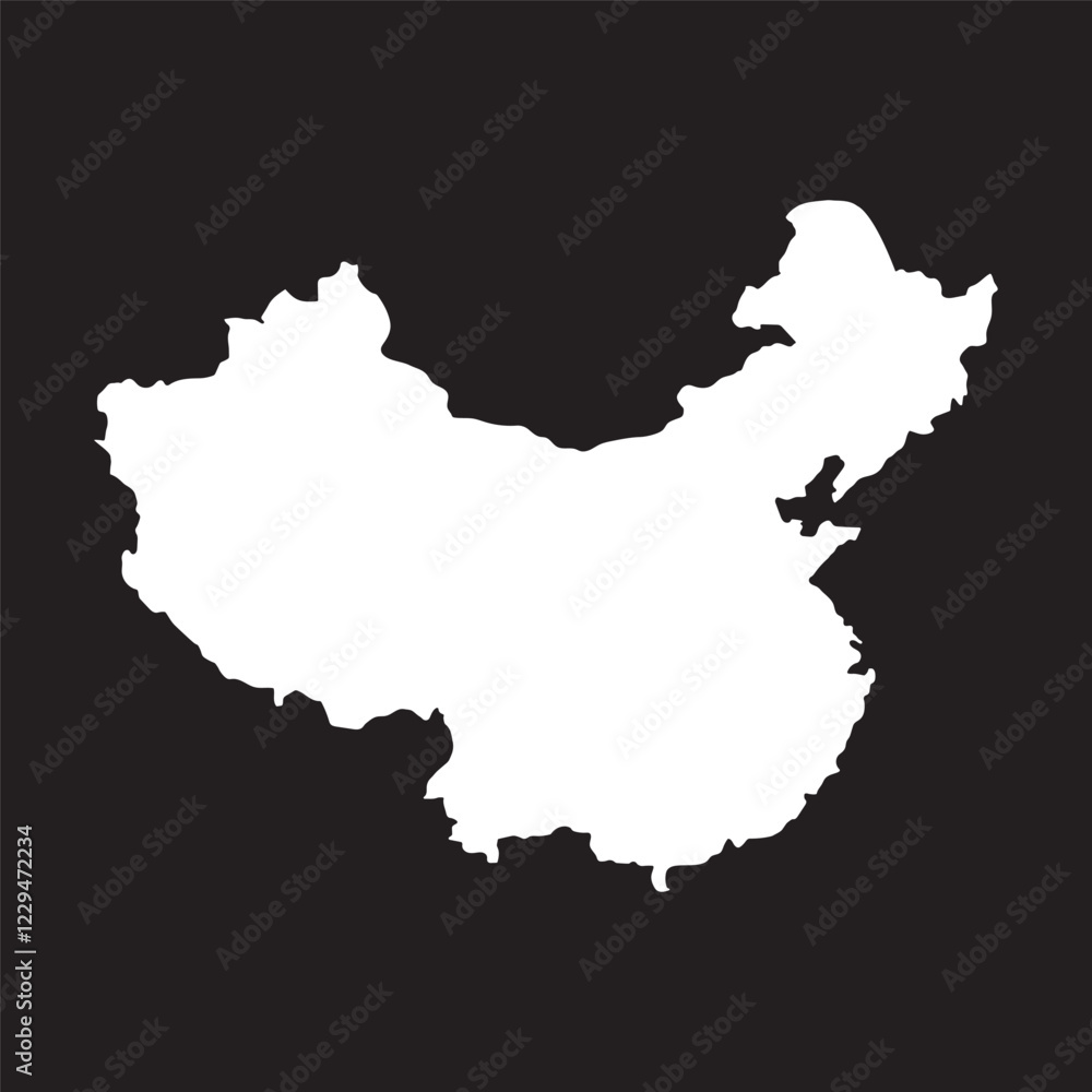 Obraz premium China Map Icon