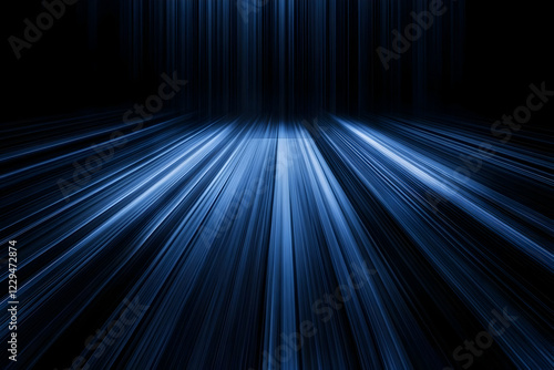 Abstract Blue Light Rays Ra...