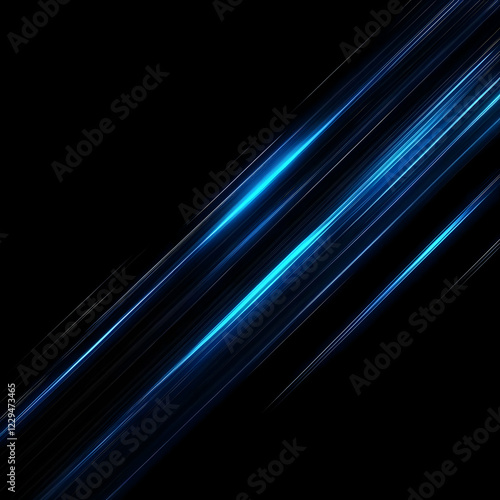 Abstract Blue Light Streaks...