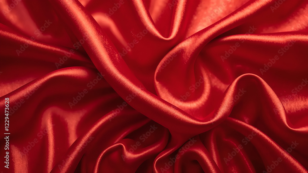 Obraz premium red satin fabric