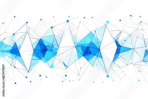 Abstract Blue Triangles and...