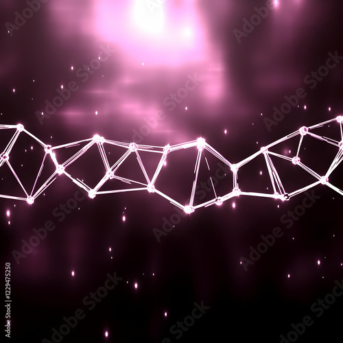 Abstract Pink Plexus Networ...