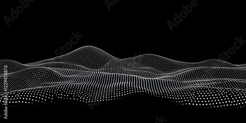 Abstract white dotted lands...