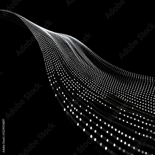 Abstract Wave of White Dots...