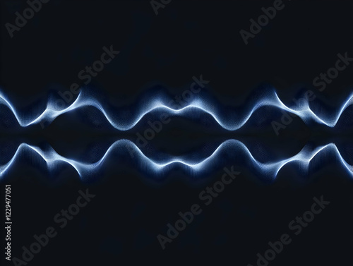 Abstract Blue Light Waves F...