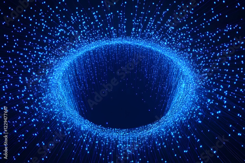 Abstract Blue Particle Vort...