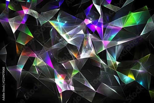 Abstract Colorful Crystal T...