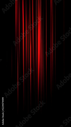 Red streaks descend gracefu...