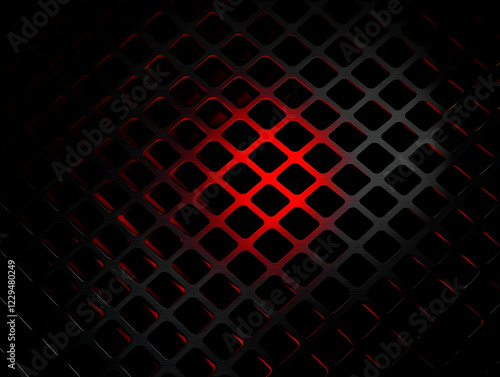 Dark Metallic Grid with Red...