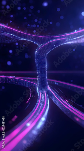Abstract 3D Render of Glowi...