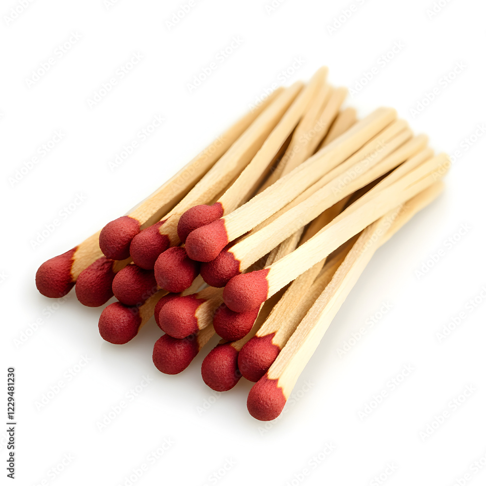 Stack Of Matches Isolated On A White Background Stack Of Matches Isolated On A White Background