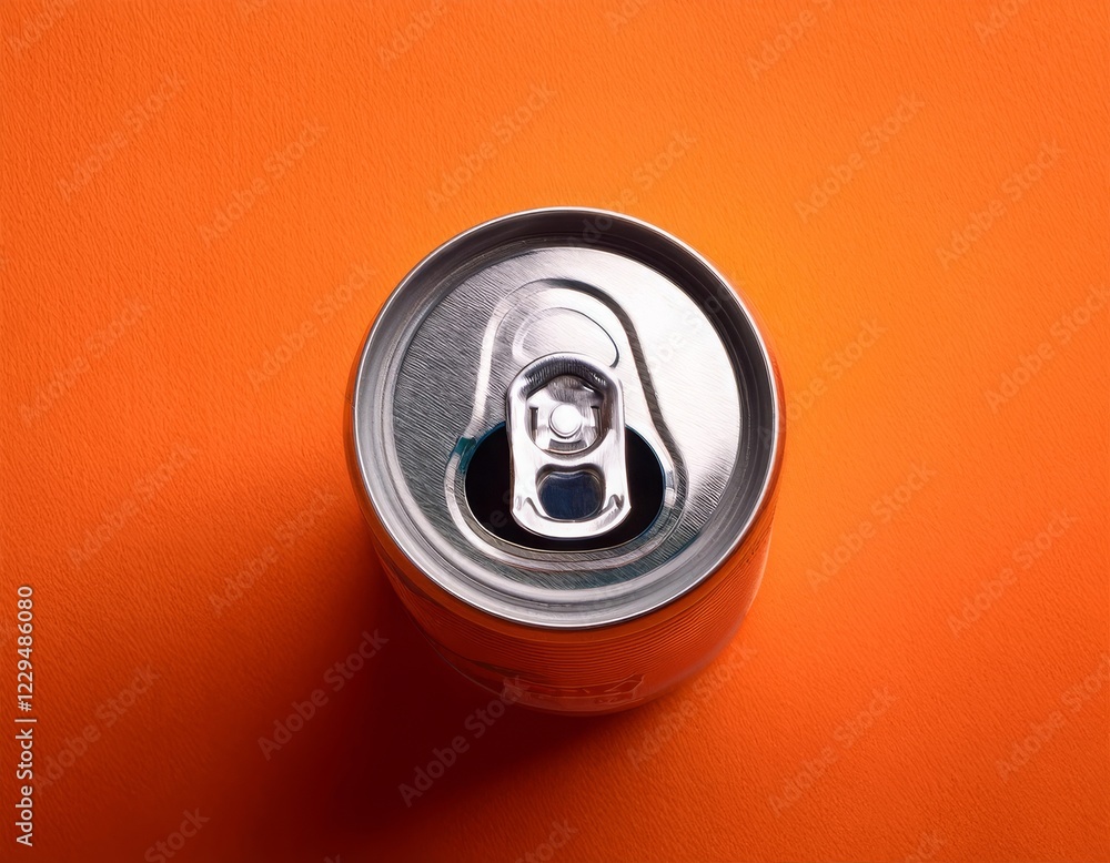 Minimalist Can on a Bright Orange Surface for a Striking Look Minimalist Can on a Bright Orange Surface for a Striking Look