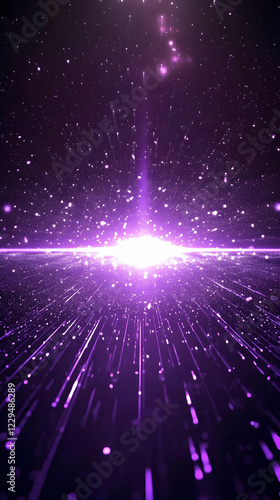 Abstract Purple Light Strea...