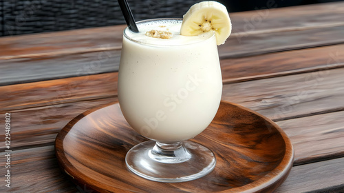 Creamy Banana Smoothie Sits...