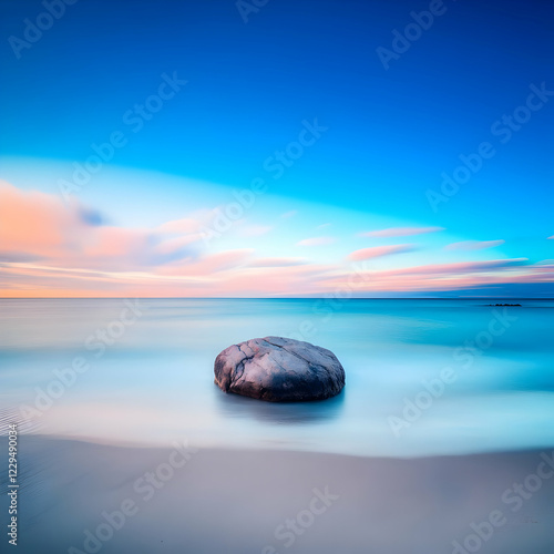 Serene Coastal Sunrise: Sol...