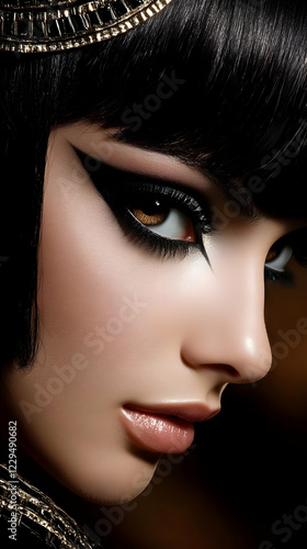 Woman with elaborate eye ma...