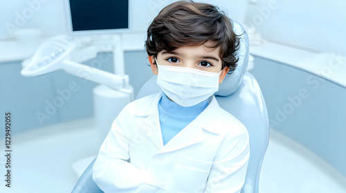 Young Child in Doctor Costu...