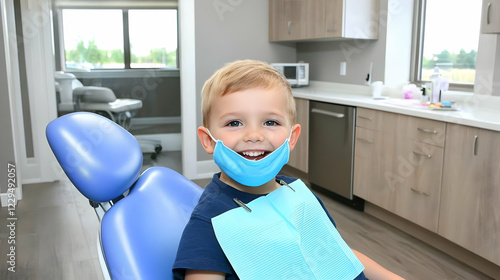 Young Child Smiles in Denta...