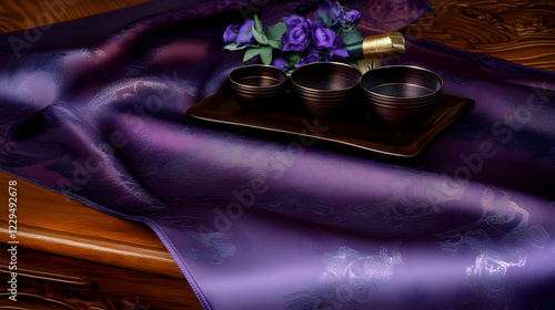 Elegant Purple Table Settin...