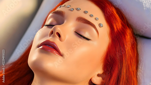 Close-up of Woman with Crys...
