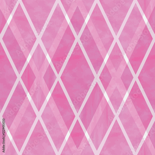 Vector valentine seamless geometric grunge watercolor pattern or textiles, wallpaper and packaging.